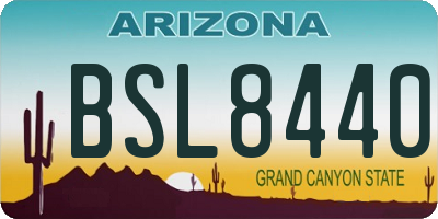 AZ license plate BSL8440