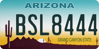 AZ license plate BSL8444