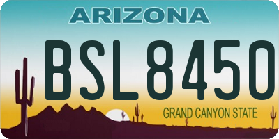 AZ license plate BSL8450