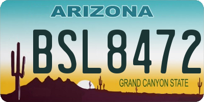 AZ license plate BSL8472