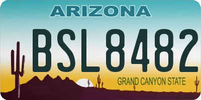 AZ license plate BSL8482