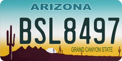 AZ license plate BSL8497