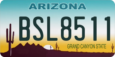 AZ license plate BSL8511