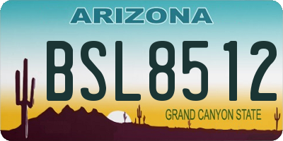 AZ license plate BSL8512