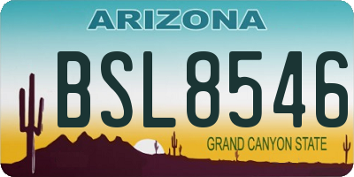 AZ license plate BSL8546