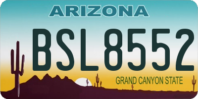 AZ license plate BSL8552