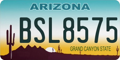 AZ license plate BSL8575