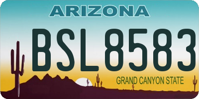 AZ license plate BSL8583