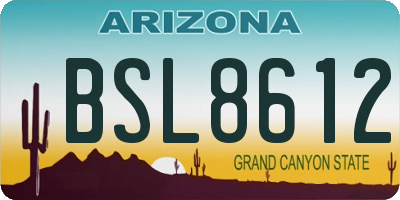 AZ license plate BSL8612