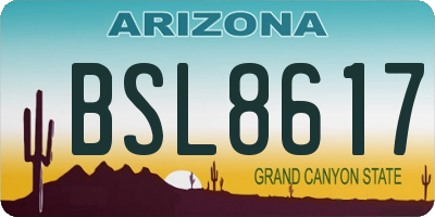 AZ license plate BSL8617