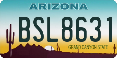 AZ license plate BSL8631