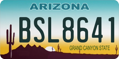 AZ license plate BSL8641