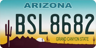 AZ license plate BSL8682
