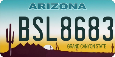 AZ license plate BSL8683