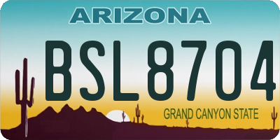 AZ license plate BSL8704