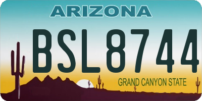 AZ license plate BSL8744