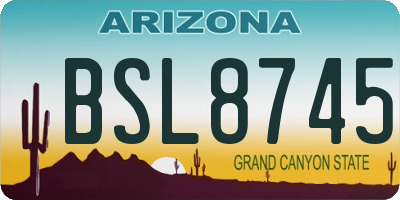 AZ license plate BSL8745