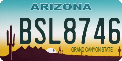 AZ license plate BSL8746