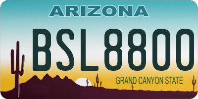 AZ license plate BSL8800