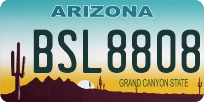 AZ license plate BSL8808