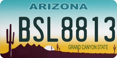 AZ license plate BSL8813