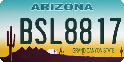 AZ license plate BSL8817