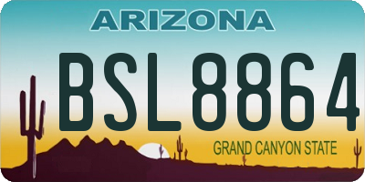 AZ license plate BSL8864