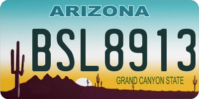 AZ license plate BSL8913