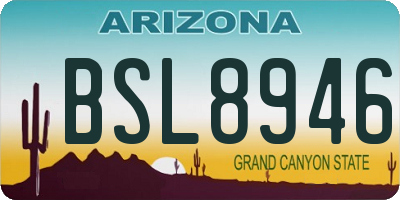 AZ license plate BSL8946