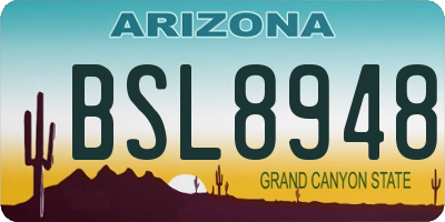 AZ license plate BSL8948