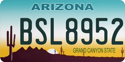 AZ license plate BSL8952