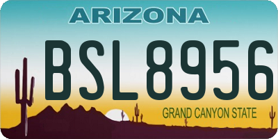 AZ license plate BSL8956