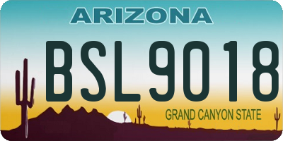 AZ license plate BSL9018