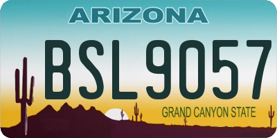 AZ license plate BSL9057