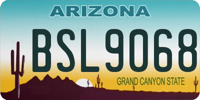 AZ license plate BSL9068