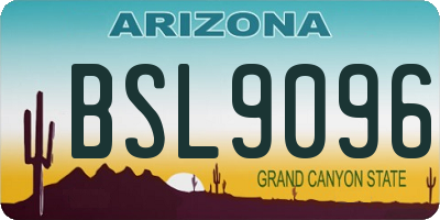 AZ license plate BSL9096
