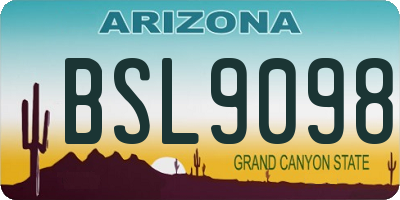AZ license plate BSL9098
