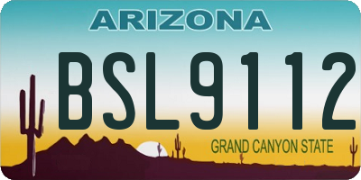 AZ license plate BSL9112