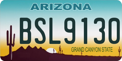 AZ license plate BSL9130