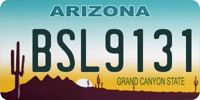 AZ license plate BSL9131