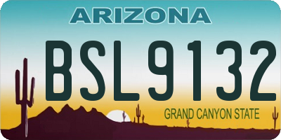 AZ license plate BSL9132