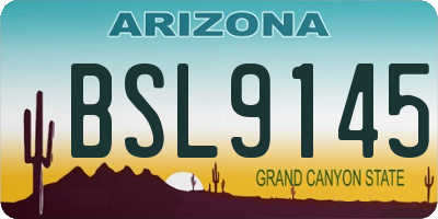 AZ license plate BSL9145