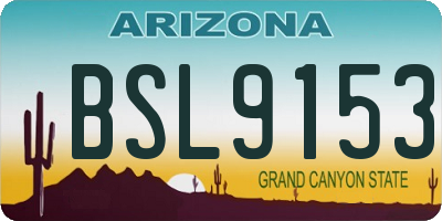 AZ license plate BSL9153