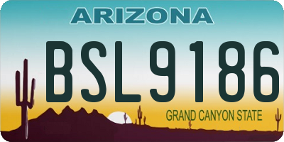 AZ license plate BSL9186