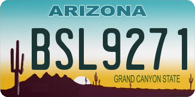 AZ license plate BSL9271