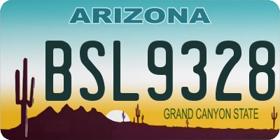 AZ license plate BSL9328