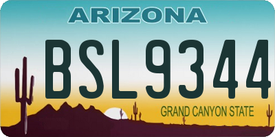 AZ license plate BSL9344