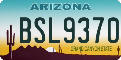 AZ license plate BSL9370