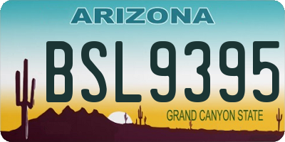 AZ license plate BSL9395