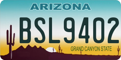 AZ license plate BSL9402